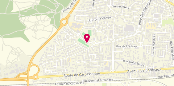 Plan de Association Narbonnaise de Tennis ANET, 1 Rue Mont Alaric, 11100 Narbonne