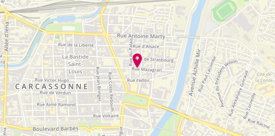 Plan de Club Léo Lagrange Carcassonne, 36 Rue Mazagran, 11000 Carcassonne