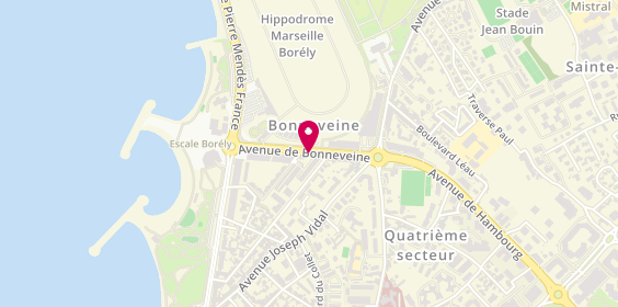 Plan de Sté Sportive de Marseille, Hippodrome Borely 16 Avenue Bonneveine, 13008 Marseille