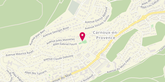 Plan de A.S Carnoux Tennis, avenue Charcot, 13470 Carnoux-en-Provence