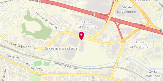 Plan de L'Atelier Valentine, 144 Route de la Valentine, 13011 Marseille
