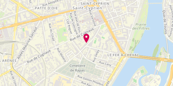 Plan de L'Atelier des Arcs, 95 Rue des Arcs Saint-Cyprien, 31300 Toulouse
