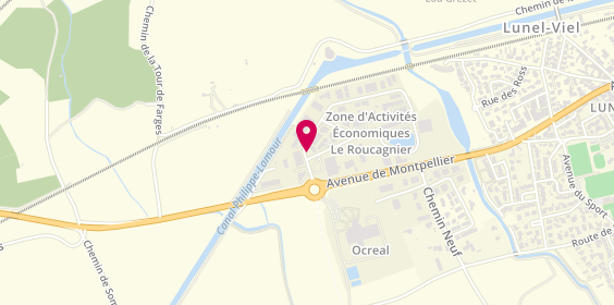 Plan de Centre Aquabiking Lunel-Viel, 619 Av. Du Roucagnier, 34400 Lunel-Viel