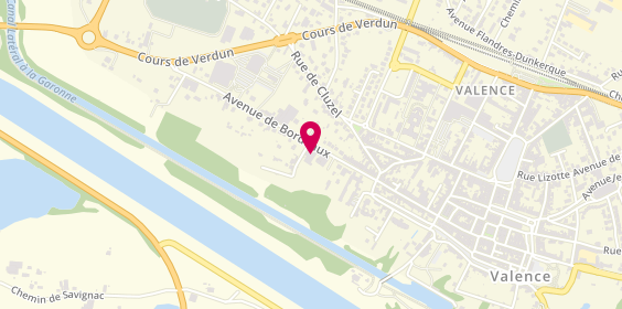 Plan de Amicale Laïque Valence d'Agen, 29 avenue de Bordeaux, 82400 Valence D'agen