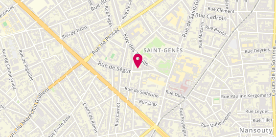 Plan de Saint-Genès Gym, 72 Rue de Ségur, 33000 Bordeaux