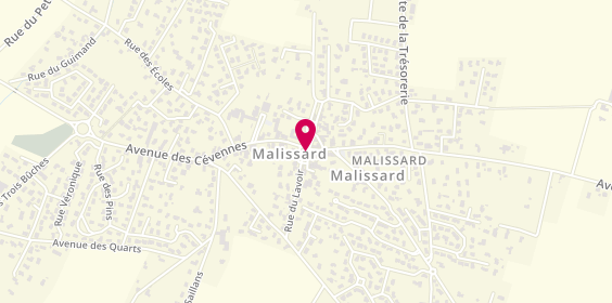 Plan de Tennis-Club de Malissard, Place Mairie, 26120 Malissard