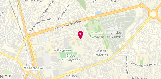 Plan de Gymnase du Polygone, 10 Rue Maryse Bastié, 26000 Valence