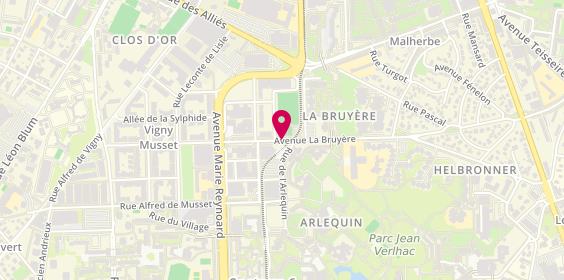 Plan de Grenoble Villeneuve T.C, 66 avenue la Bruyère, 38100 Grenoble