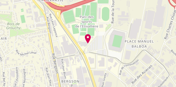 Plan de Pôle Gym Saint-Etienne, 3 allée des Frères Gauthier, 42000 Saint-Étienne