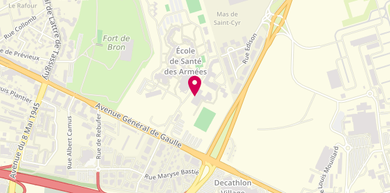 Plan de ASU-ESA-Bron - Complexe Sportif de l'EMSLB, 331 avenue Général de Gaulle, 69500 Bron