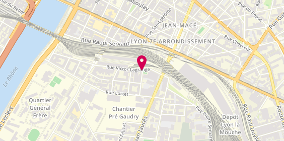 Plan de Algm Lyon Basket, 64 Rue Victor Lagrange, 69007 Lyon