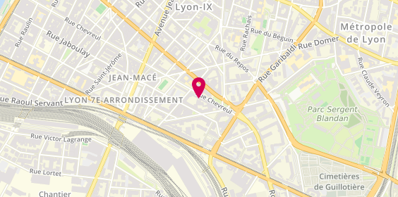 Plan de Chevreul Sport, 84 Rue Chevreul, 69007 Lyon