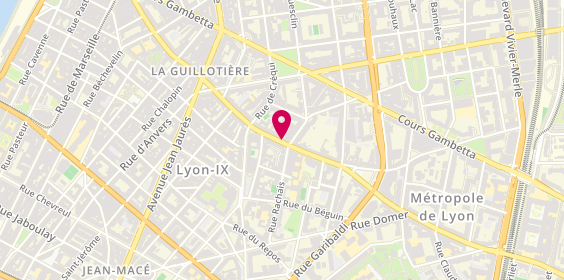 Plan de L'Appart Fitness Lyon Gambetta, 133 grande Rue de la Guillotière, 69007 Lyon