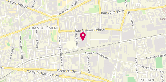 Plan de Lyon Mma Center, 19 Bis Rue Poizat, 69100 Villeurbanne
