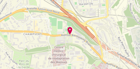 Plan de Rhodia Vaise, 156 avenue Barthélémy Buyer, 69009 Lyon