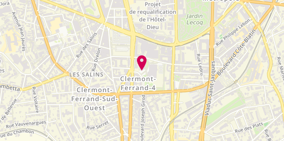 Plan de Stade Clermontois Omnisports, Rue Pierre de Coubertin, 63000 Clermont-Ferrand