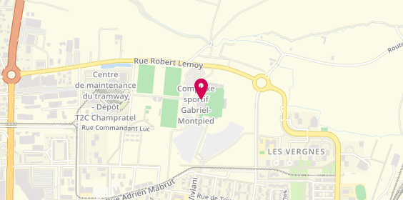 Plan de Clermont Foot 63, 4 Rue Adrien Mabrut, 63100 Clermont-Ferrand