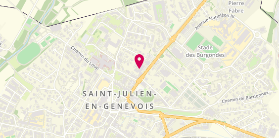 Plan de Peach Up, 15 avenue de Genève, 74160 Saint-Julien-en-Genevois