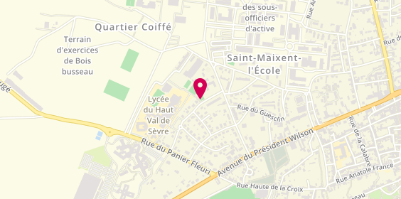 Plan de Tennis club saint maixentais, 17 Rue du Professeur Launoy, 79400 Saint-Maixent-l'École