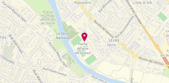 Plan de Plaine de Jeux de Sèvres, 22 Rue de l'Olivraie, 44200 Nantes
