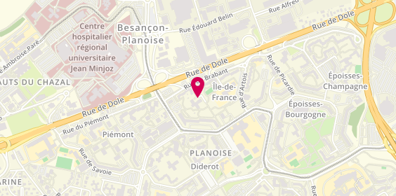 Plan de Maison des sports et de l'Insertion, 6 Rue Bruxelles, 25000 Besançon