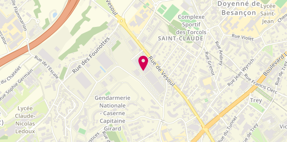 Plan de Snatch Fitness Club, 101 Rue de Vesoul, 25000 Besançon
