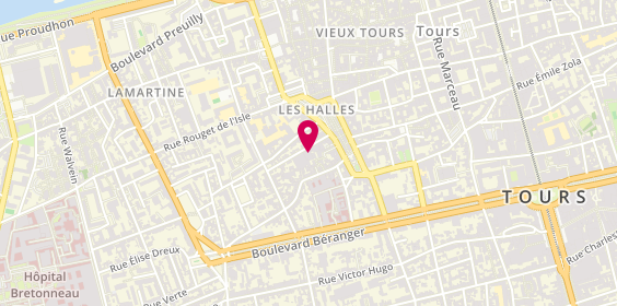 Plan de Univershalles, 14 Rue Henri Barbusse, 37000 Tours