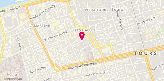 Plan de Univershalles, 14 Bis Rue Henri Barbusse, 37000 Tours