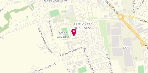 Plan de Boxing Club de la Riche, 122 Rue de la Croix de Perigourd, 37540 Saint-Cyr-sur-Loire
