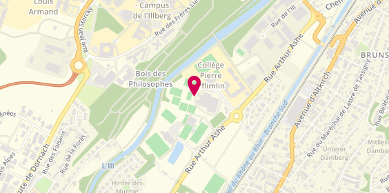 Plan de Tc Illberg Mulhouse, Rue Arthur Ashe, 68350 Brunstatt-Didenheim