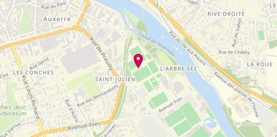 Plan de Stade Auxerrois Football, 27 Rue de Preuilly, 89000 Auxerre