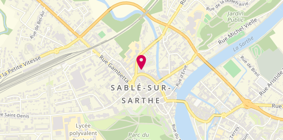 Plan de Basic Fit, Rue Carnot 25-27, 72300 Sablé-sur-Sarthe