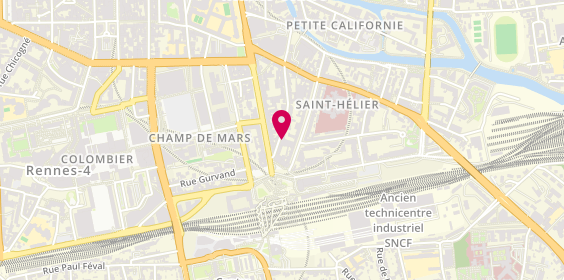 Plan de L'Orange Bleue, 57 Rue Jean Marie Duhamel, 35000 Rennes