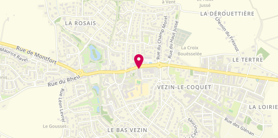 Plan de Vezin Fitness, 8 Rue Rennes, 35132 Vezin-le-Coquet