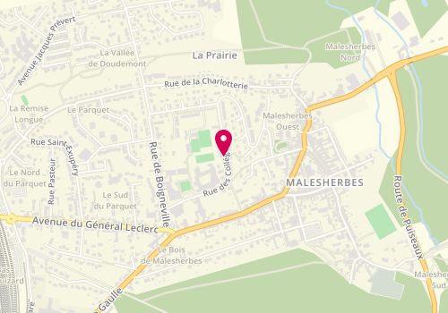 Plan de Tennis Club Malesherbes, Rue des Collèges, 91720 Boigneville