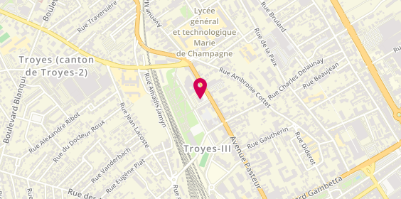 Plan de Comité départemental de Cyclotourisme, 63 avenue Pasteur, 10000 Troyes