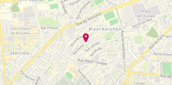 Plan de Squash Club de Brest, 108 Rue Hoche, 29200 Brest