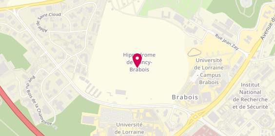 Plan de Hippodrome de Nancy-Brabois, 4 avenue de la Forêt de Haye, 54500 Vandœuvre-lès-Nancy