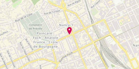 Plan de Salle de Sports Poincaré, 56 Rue Raymond Poincaré, 54000 Nancy