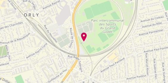 Plan de Parc des sports et de loisirs du Grand Godet, chemin du Grand Godet, 94290 Villeneuve-le-Roi