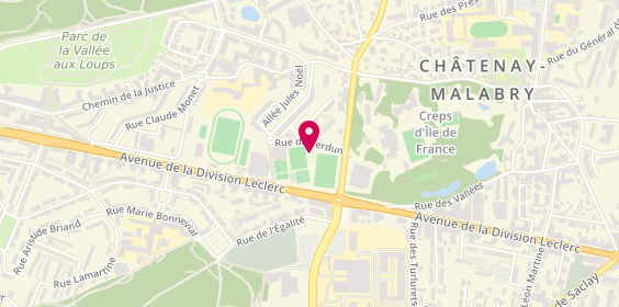 Plan de Chatenay Malabry Tennis, 240 Avenue Division Leclerc, 92290 Châtenay-Malabry