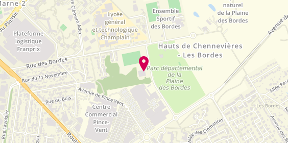 Plan de Comité Régional I.D.F Tir à l'Arc, avenue Champlain, 94430 Chennevières-sur-Marne