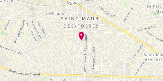 Plan de Association de Billard Amateur de Saint-Maur, 34 avenue de la République, 94100 Saint-Maur-des-Fossés