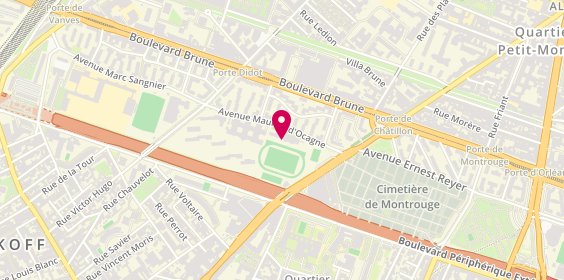 Plan de Centre Sportif Jules Noël, 3 avenue Maurice d'Ocagne, 75014 Paris