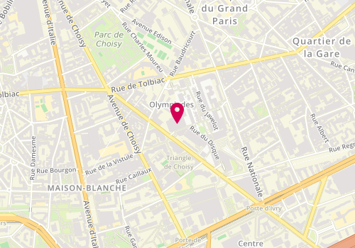 Plan de Gigagym, 66 avenue d'Ivry, 75013 Paris