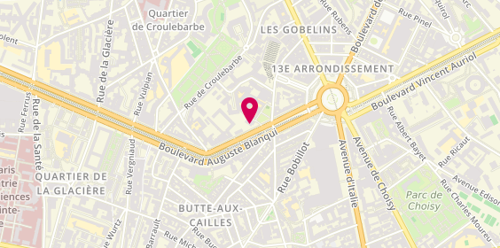 Plan de Centre Sportif Auguste Blanqui, 26 Boulevard Auguste Blanqui, 75013 Paris