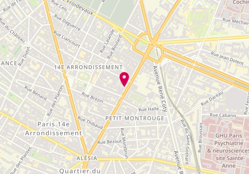 Plan de Gymnase Club Les Portiques d'Orleans, 28 avenue du General Leclerc, 75014 Paris