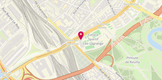 Plan de Centre Sportif Leo Lagrange, 68 Boulevard Poniatowski, 75012 Paris