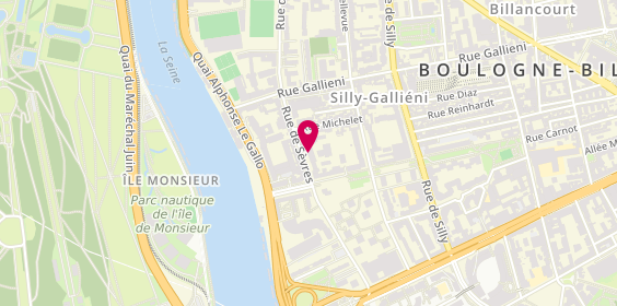 Plan de Basic Fit, Rue de Sèvres 73-78, 92100 Boulogne-Billancourt