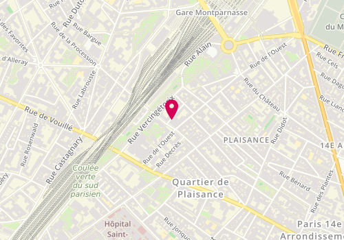 Plan de Gymnase Cange, 11 Rue du Cange, 75014 Paris